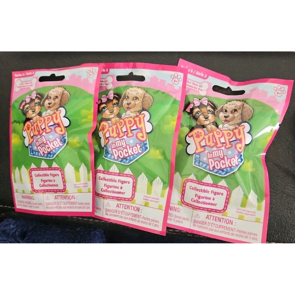 NEW/SEALED Puppy in My Pocket Series 3 Blind Bag Set Of 3